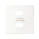 Placa para cargador USB 2 conectores 5Vdc 2.1A tipo A blanco Simon 82