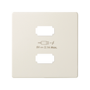 Placa para cargador USB 2 conectores 5Vdc 2.1A tipo A marfil Simon 82