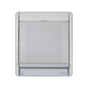 Cadre blanc avec couvercle pour balise de courtoisie translucide Simon Aqua