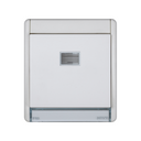 Interruptor monobloco IP55 10AX 250V~ com luz integrada e embalagem. rápido para superfície branca Simon Aqua
