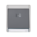 Monobloc two-way switch IP55 10AX 250V~ with integrated light indicator and quick terminal connection for surface mounting gray Simon Aqua