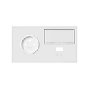 Kit face avant pour 2 éléments avec 1 prise 2P, 1 variateur et 1 chargeur USB gauche blanche matte Simon 100