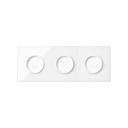 Kit face avant pour 3 éléments avec 3 prises 2P blanc brillant Simon 100
