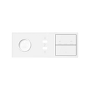 Kit face avant pour 3 éléments avec 1 prise 2P, 1 chargeur 2xUSB, 1 interrupteur de store et 1 touche blanc mat Simon 100
