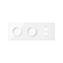Kit face avant pour 3 éléments avec 2 prises 2P et 1 chargeur 2xUSB blanc brillant Simon 100