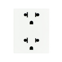 Toma de corriente euroamericana duplex 2P+T 15A 127-120V~ blanco Simon 82