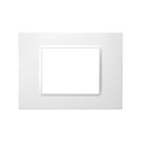 Placa 4x2 de 3 módulos branco Simon 82 Prisma