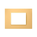 Placa 4x2 de 3 módulos amarelo âmbar Simon 82 Prisma