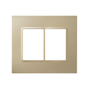 Placa 4x4 de 6 módulos ouro branco Simon 82 Prisma