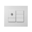 Kit 4x4 completo para 1 coaxial, 1 RJ45 Cat 5e e placa branco Simon 82