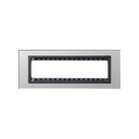 Placa de 8 módulos cristal gris con marco grafito Simon 82 Nature