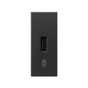 Tomada carregador USB 5V/DC 2.1A tipo A de 1 módulo grafite Simon 82