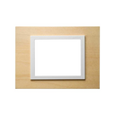 Placa 4x2 de 3 módulos madeira maple e interior branco Simon 82 Nature