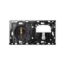 Back kit for 2 elements with 1 2P+E socket and 1 two-way switch Simon 100