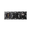 Back kit for 3 elements with 1 2P+E socket, 1 HDMI + USB connector and 1 single R / TV + SAT socket Simon 100