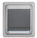Base de enchufe schuko monobloc 10-16A 250V~ con t.t. lateral con embornamiento a tornillo gris Simon Aqua