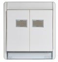 Cadre avec touche double blanc Simon Aqua