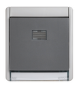 Monobloc push button IP55 10AX 250V~ with quick terminal connection gray Simon Aqua