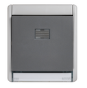 Composable push button IP55 10AX 250V~ with integrated light indicator and quick terminal connection gray Simon Aqua