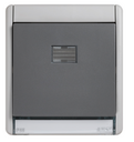 Composable two-way switch IP55 10AX with quick terminal connection system gray Simon Aqua