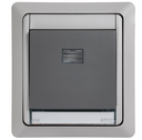 Commutateur monobloc IP55 10AX 250V~ gris Simon Aqua