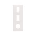 Minimal aesthetic vertical frame for 3 elements for 1 CLEAN Schuko socket outlet matt white Simon 270