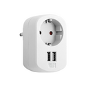 ADAPTER COMBI 1 SOCKET 16A 250V AND 2 USB PORTS 3.15A WHITE SIMON