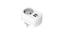 COMBI ADAPTER 1 FRENCH SOCKET 16A + 2 USB 3.4 WHITE SIMON
