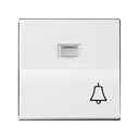 Single rocker with viewer and bell symbol white Simon 28
