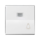 Single rocker with viewer and light symbol white Simon 28