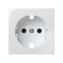 Cover with safety device for German socket outlet white Simon 28