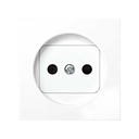 Cover with safety device for two-pole socket outlet white Simon 28