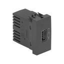 Tomada USB 2.1 A turbo bivolt grafite Simon 35