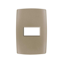 Placa de 1 posto com suporte 4x2 champagne Simon 30