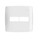 Placa de 2 postos com suporte 4x4 branco Simon 30