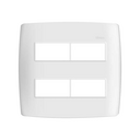 Placa de 4 postos separados com suporte 4x4 branco Simon 30