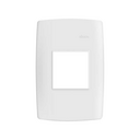 Placa de 2 postos com suporte 4x2 branco Simon 30