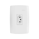 Conjunto de 1 tomada 2P+T vertical 1 placa de 1 posto 4x2 com suporte 20 A 250 V~ branco Simon 30