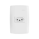 Conjunto de 1 tomada 2P+T 1 placa de 1 posto 4x2 com suporte 10 A 250 V~ branco Simon 30