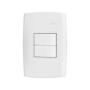 Conjunto de 2 interruptores simples 1 placa de 2 postos 4x2 com suporte 10 A 250 V~ branco Simon 30