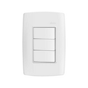 Conjunto de 3 interruptores simples 1 placa de 3 postos 4x2 com suporte 10 A 250 V~ branco Simon 30
