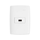 Conjunto de 1 tomada USB 2.1 A 1 placa de 1 posto 4x2 com suporte bivolt branco Simon 30