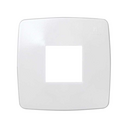 Frame for 1 element with square central opening white Simon 32