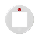 Additional central square opening and red viewer for frames with central circular opening white Simon 32