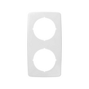 Frame for 2 elements with circular central openings white Simon 32