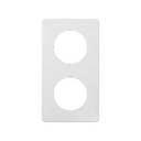 Protective frame for 2 elements with circular central openings white Simon 32