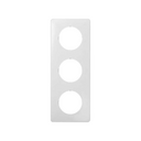 Protective frame for 3 elements with circular central openings white Simon 32