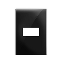 Placa de 1 posto 4x2 preto Simon 35