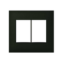 Placa de 6 postos 4x4 preto fosco Simon 35
