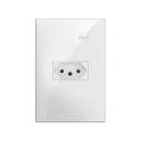 Conjunto de 1 tomada 2P+T 1 placa de 1 posto 4x2 com suporte 10 A 250 V~ branco Simon 35
